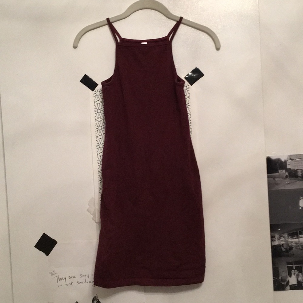 Maroon American Apparel halter dress